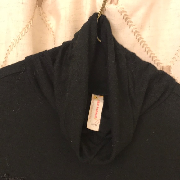 Free People Long Line Turtleneck with Lace Inset - Picture 3 of 3